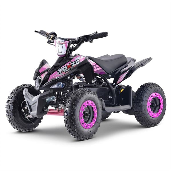 FunBikes Toxic 800w Black/Pink Kids Electric Mini Quad Bike V4