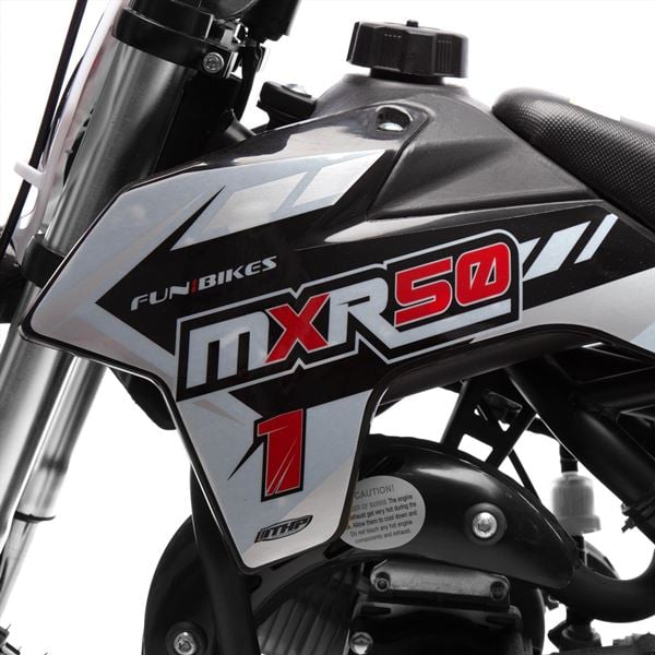 FunBikes MXR 50cc 61cm Black Kids Mini Dirt Motorbike