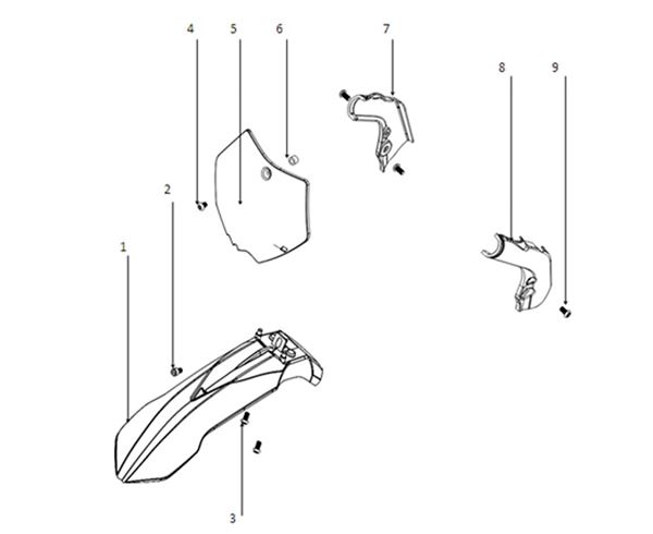 Funbikes MXR Dirt Bike Front Mudguard To Under Clamp Bolt
