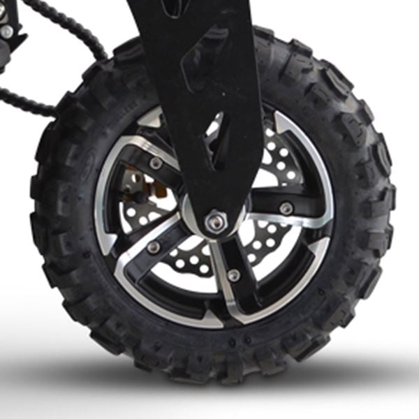 Chaos GT1600 Sport 48v Lithium Hub Drive Off Road Black Adult Electric Scooter