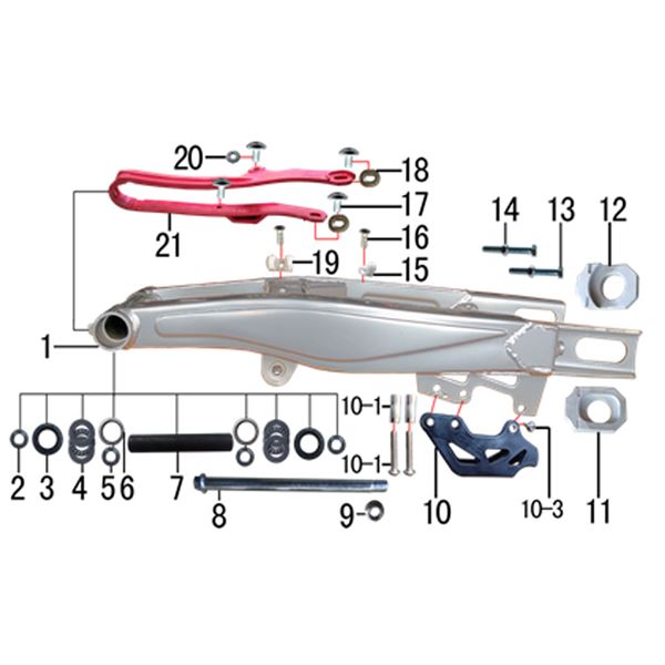 M2R M1 250cc Dirt Bike Chain Guide