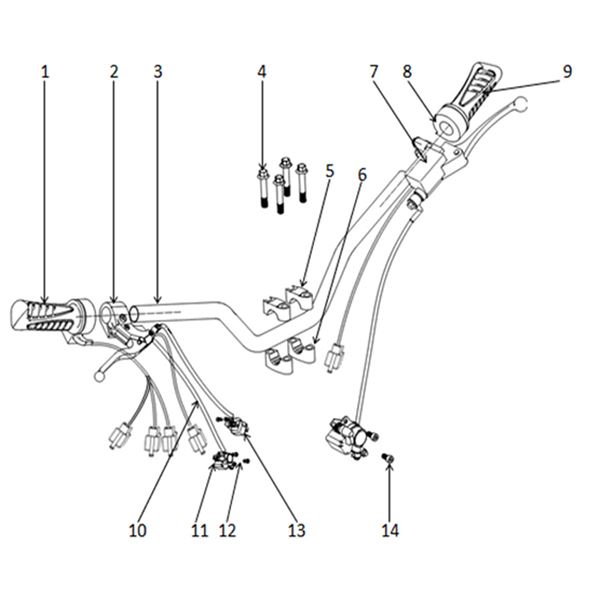 T-Max Roughrider 1000w Quad Bike Handlebar Upper Clamps