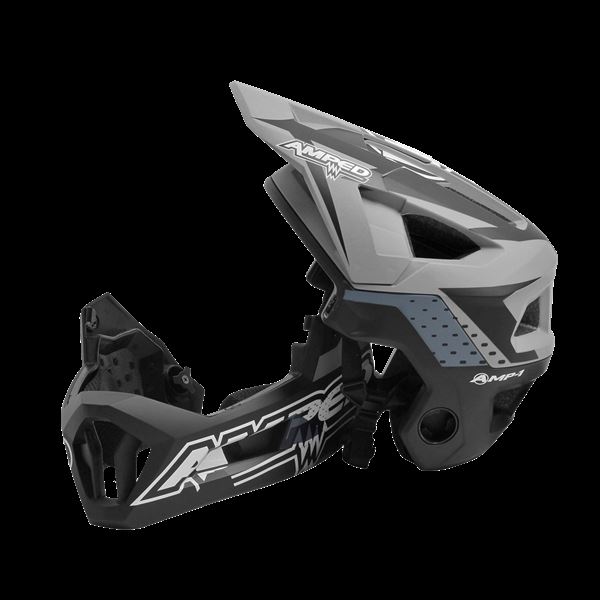 Amped AMP-1 Adult Motocross Crash Helmet Grey