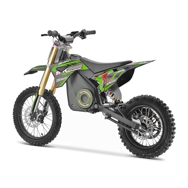FunBikes MXR 1500w 48v Lithium Electric Motorbike 14/12 68cm Green Kids Dirt Bike