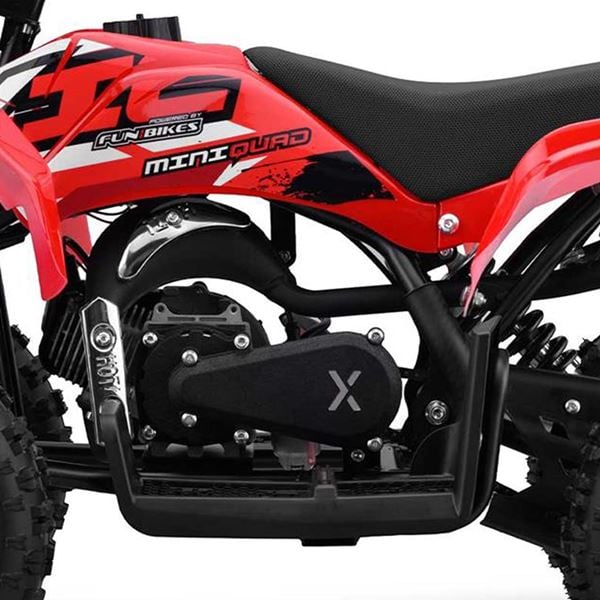 FunBikes Toxic 50cc Red Kids Mini Petrol Quad Bike
