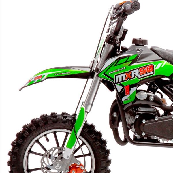 FunBikes MXR 50cc Motorbike 61cm Green/Black Kids Dirt Bike