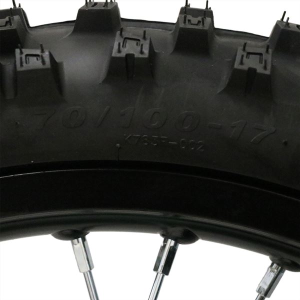 Pit Bike Green CNC Wheel Set with Kenda Tyres & SDG Hubs - 17''F / 14''R