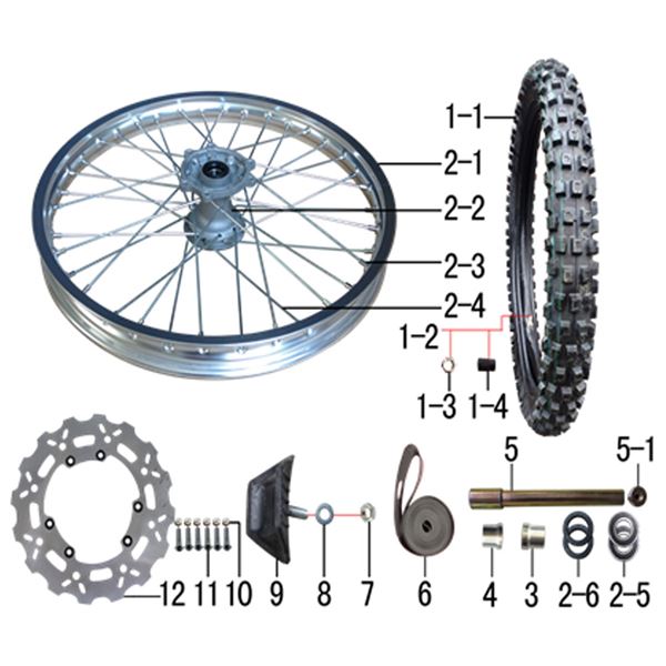 M2R M1 250cc Dirt Bike 80/100-21 Front Tyre