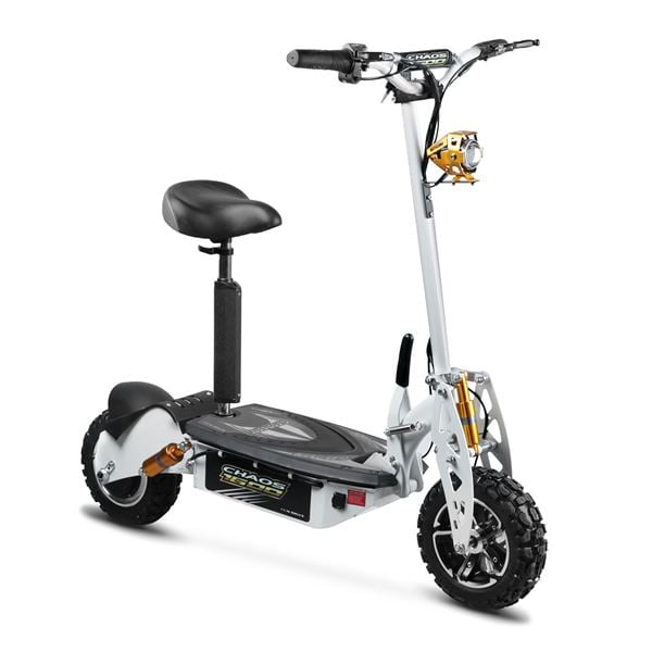 Chaos 1600w 48v SLA Hub Drive White Off Road Electric Scooter