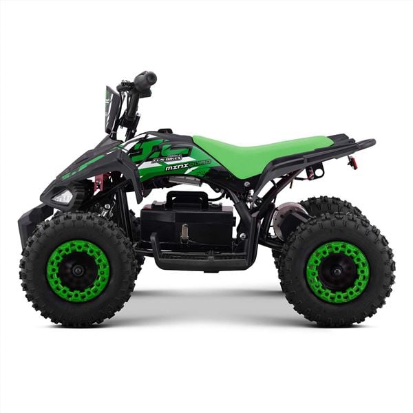 FunBikes Toxic 800w Black Green Kids Electric Mini Quad Bike V2