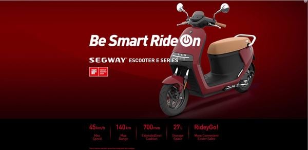 Segway E125s eScooter Ruby Red 