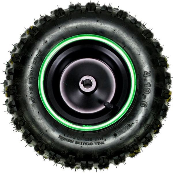 Funbikes 96 Big Wheel Petrol Mini Quad Green Rear Wheel