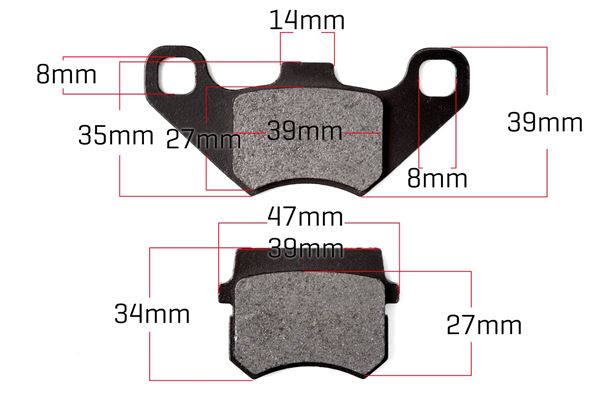 EGL 110 Quad Bike Rear Brake Pads