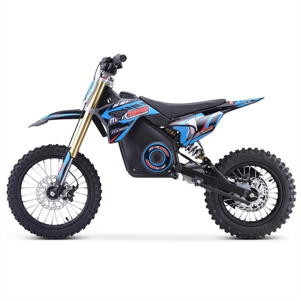 FunBikes MXR 1600w 48v Lithium Electric Motorbike 14/12 68cm Blue Kids Dirt Bike