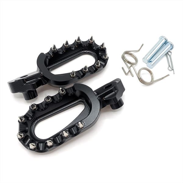 M2R RS-R 125cc/140cc Dirt Bike CNC Performance Foot Pegs Black
