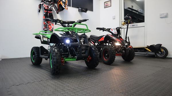 FunBikes Toxic 800w Black/Red Kids Electric Mini Quad Bike V2