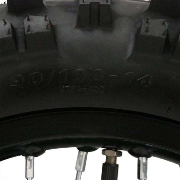 Pit Bike Green CNC Wheel Set with Kenda Tyres & SDG Hubs - 17''F / 14''R