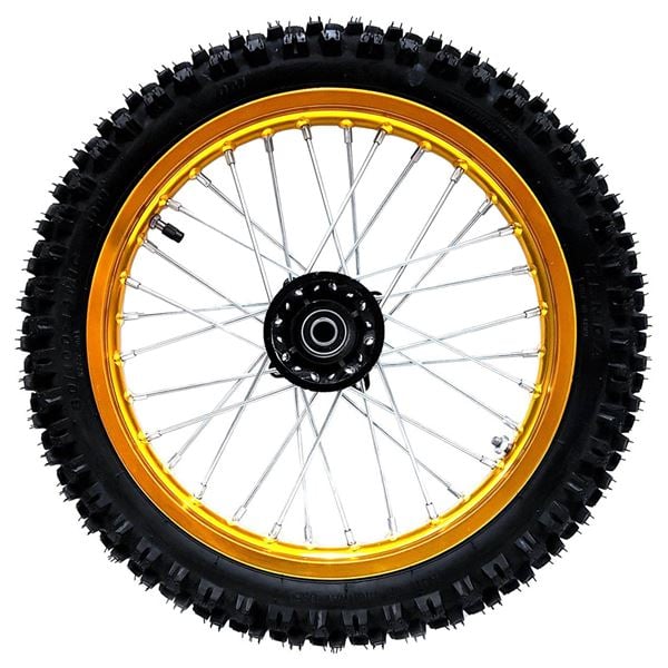Pit Bike Gold Front Wheel 14 Inch Tyre