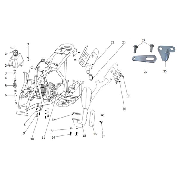 Funbikes Ranger 49cc Mini Quad Fuel Tank Bracket Bolts