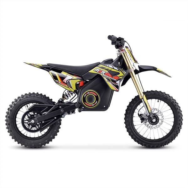 FunBikes MXR 1600w 48v Lithium Electric Motorbike 14/12 68cm Yellow Kids Dirt Bike