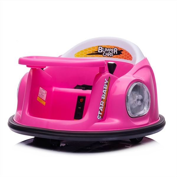 FunBikes Bumper Car Dodgem Kids 12v Pink Ride on Waltzer