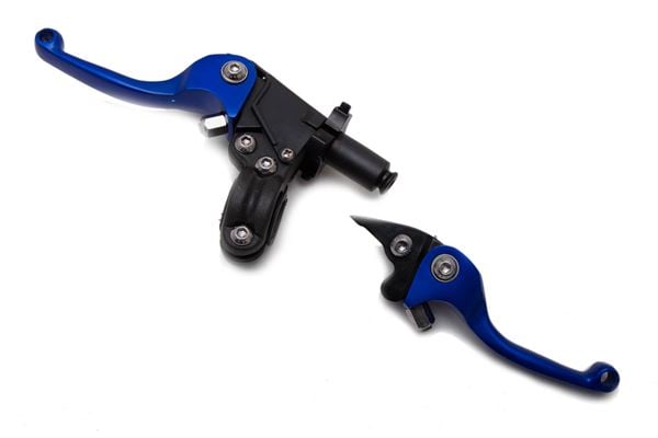 Pit Bike CNC Folding Levers Blue