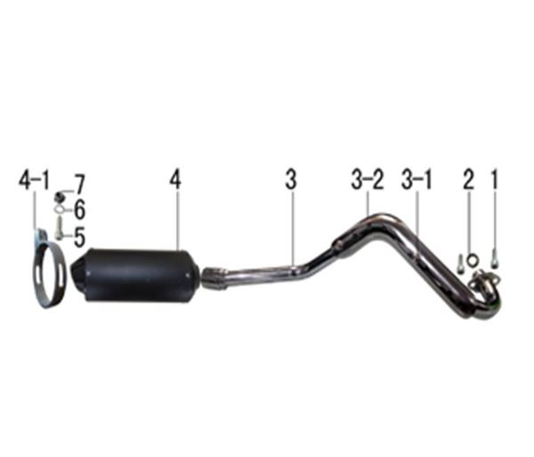 M2R 50R Rear Silencer Muffler