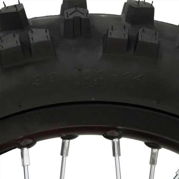 Pit Bike Orange CNC Wheel Set with Kenda Tyres & SDG Hubs - 17''F / 14''R