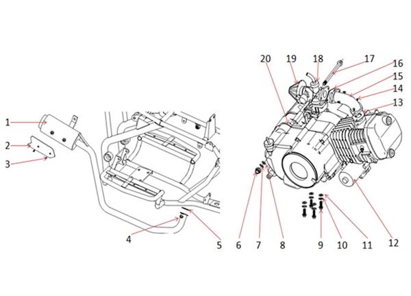 Funbikes T-Max Quad Bike Engine Manifold Gasket