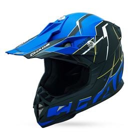 Chaos CS-1 Kids Motocross Crash Helmet Turbo Blue