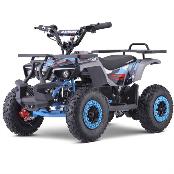 FunBikes Ranger 800w Blue Kids Electric Mini Quad Bike V2