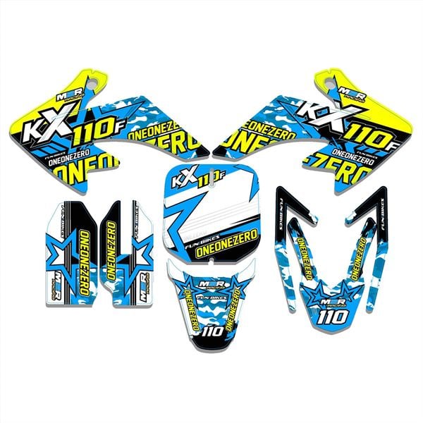M2R KX110F Pit Bike Sticker Set Blue