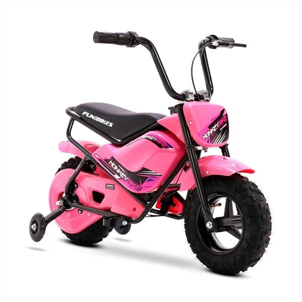 FunBikes MB 43cm Pink 250w Electric Kids Monkey Bike