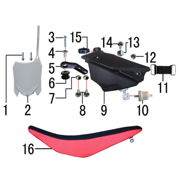 M2R M1 250cc Dirt Bike Front Number Board