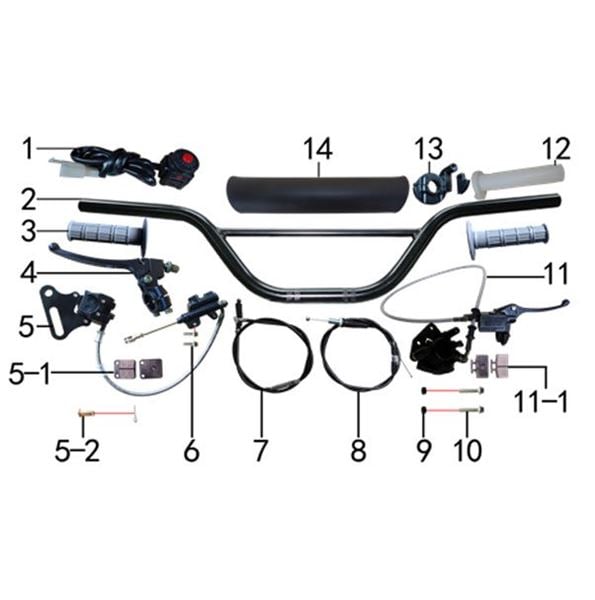 M2R KX110F Pit Bike Throttle Cable