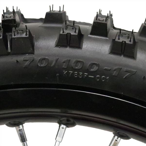 Pit Bike Red CNC Wheel Set with Kenda Tyres & SDG Hubs - 17''F / 14''R