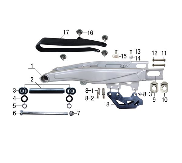 M2R J2 250cc Dirt Bike Swingarm Chain Protector Slider