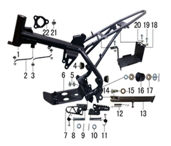 M2R 50R 90R Foot Peg Return Spring