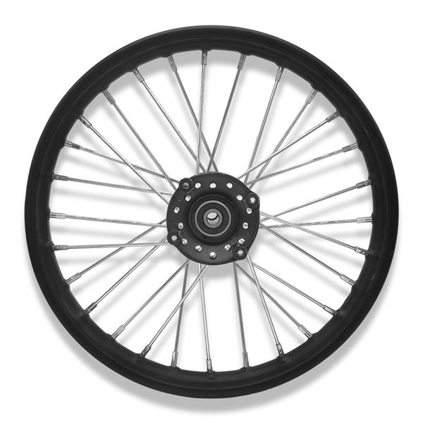 FunBikes MXR 2000w Electric Dirt Bike Front Wheel Rim Black 14 Inch