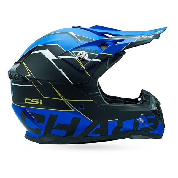 Chaos CS-1 Adult Motocross Crash Helmet Blue