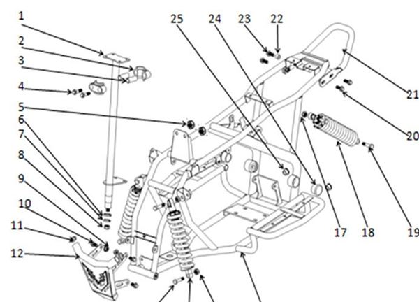 Funbikes T-Max Quad Bike Rear Grab Handle