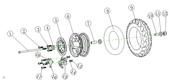 Chaos 1600 Watt Powerboard Scooter Tyre C858