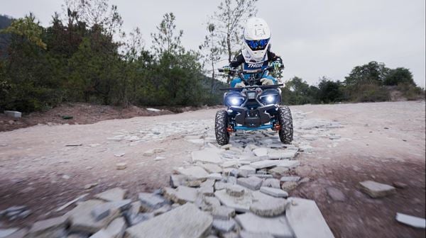 Funbikes Ranger 1000w Premium Nardo Grey Blue Kids Mini Electric Quad Bike