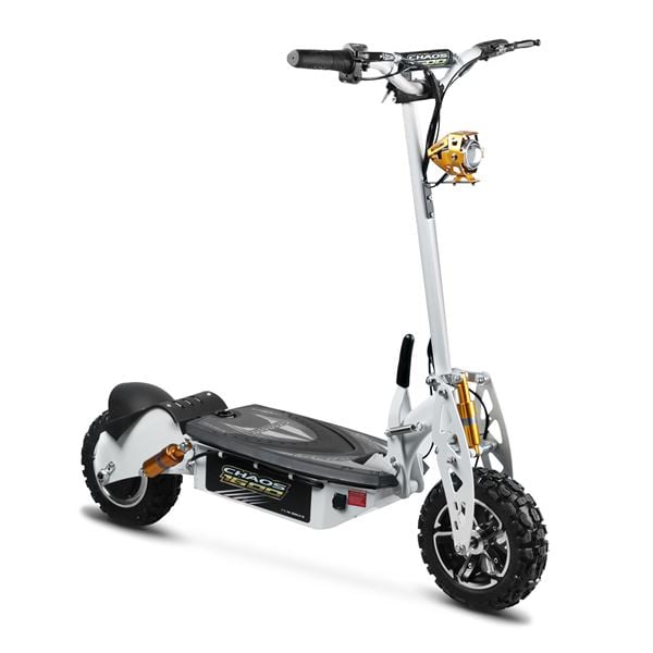 Chaos 1600w 48v SLA Hub Drive White Off Road Electric Scooter