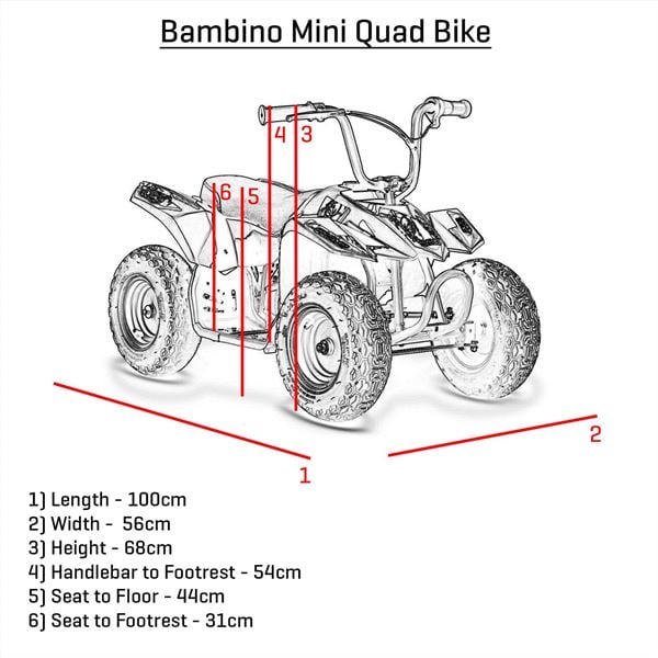 Funbikes 24v 250w Bambino Blue Kids Electric Quad Bike