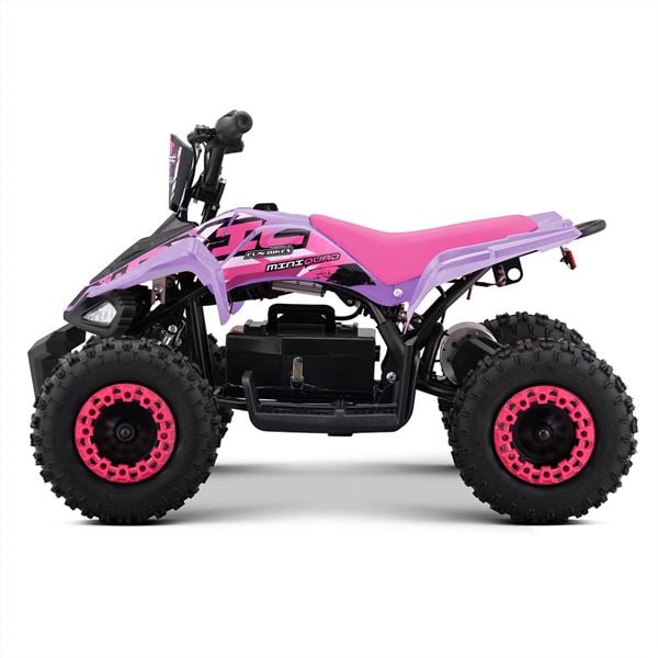 FunBikes Toxic 800w Black Pink Kids Electric Mini Quad Bike V2