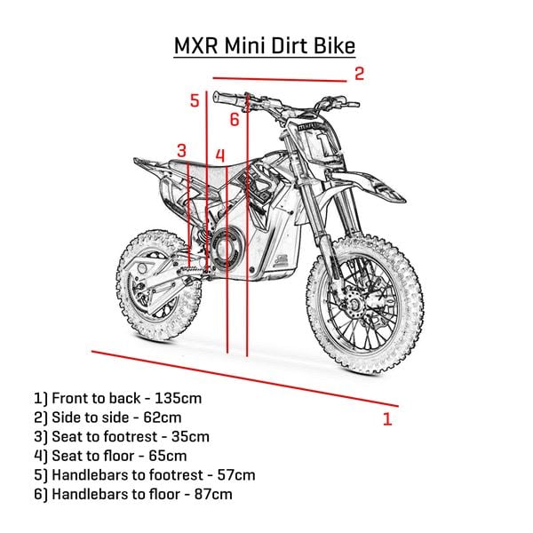FunBikes MXR 65cm 1300w Green Electric Lithium Mini Dirt Motorbike