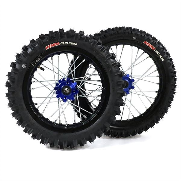 Pit Bike Blue CNC Wheels Kenda Tyres SDG Hub 14" 12"