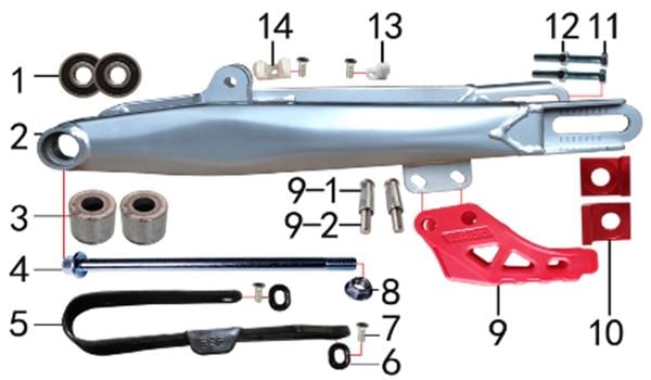 M2R RF140 S2 Pit Bike Chain Slider O-Ring
