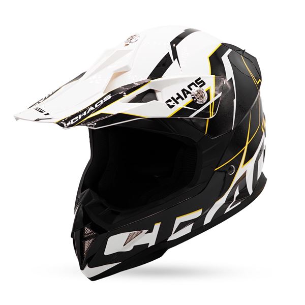 Chaos CS-1 Kids Motocross Crash Helmet White